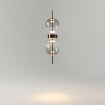 Подвесной светильник с плафоном из стекла с зеркальным градиентом Double Moon варинант исполнения - 6 | Loft Concept в Ростове-на-Дону