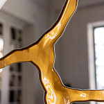 Зеркало кругле с декоративной золотой вставкой Golden Tree варинант исполнения - 5 | Loft Concept в Ростове-на-Дону