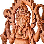 Панно из дерева Ганеша Panel With Animals варинант исполнения - 2 | Loft Concept в Ростове-на-Дону