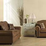 Настольная лампа с фарфоровым основанием бежевого цвета с рисунком и плиссированным абажуром на темной подставке Elstead Lighting варинант исполнения - 11 | Loft Concept в Ростове-на-Дону