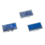 Таблетница карманная прямоугольная на 7 отделений с зеркалом и накладкой из натурального камня Лазурит Silver Stone Pillboxes варинант исполнения - 4 | Loft Concept в Ростове-на-Дону