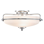 Потолочный светильник со стеклянным плафоном на изогнутых кронштейнах Quoizel  варинант исполнения - 7 | Loft Concept в Ростове-на-Дону