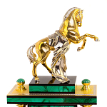Настольный письменный набор из малахита с декором в виде лошади Leader Organizer варинант исполнения - 2 | Loft Concept в Ростове-на-Дону