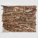 Большая Абстрактное Панно из веток и нитей Dryad Wall Art варинант исполнения - 6 | Loft Concept в Ростове-на-Дону