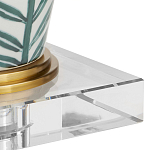 Настольная лампа овальная с тропическим принтом Stylized Aalm Leaves Motif варинант исполнения - 2 | Loft Concept в Ростове-на-Дону