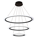 Люстра подвесная светодиодная с тремя черными кольцами и пультом управления Ring Horizontal варинант исполнения - 1 | Loft Concept в Ростове-на-Дону