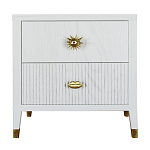 Тумба прикроватная с двумя ящиками Elsa Dreams White варинант исполнения - 5 | Loft Concept в Ростове-на-Дону