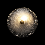 Бра в форме прозрачного стеклянного цветка с рельефной текстурой Textured Glass варинант исполнения - 4 | Loft Concept в Ростове-на-Дону