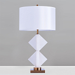 Настольная лампа белая на фигурном основании Aerial Geometry варинант исполнения - 3 | Loft Concept в Ростове-на-Дону