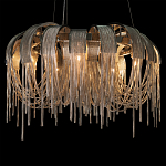 Люстра подвесная круглая с изогнутыми металлическими дугами и ниспадающими цепочками 65 см Atlantis Chain варинант исполнения - 14 | Loft Concept в Ростове-на-Дону