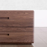 Прикроватный столик деревянный с 2-мя ящиками Moon Walnut Furniture варинант исполнения - 2 | Loft Concept в Ростове-на-Дону