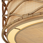 Подвесной светильник  из кованого железа и абажуром из ротанга Wicker Furniture варинант исполнения - 2 | Loft Concept в Ростове-на-Дону