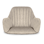 Барный стул со спинкой и подлокотниками на 4-х коричневых деревянных ножках Бежевый Велюр Ava Charm варинант исполнения - 4 | Loft Concept в Ростове-на-Дону