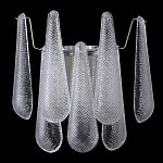 Бра с подвесками из рифленного стекла в форме капель на основании цвета хром Textured Glass варинант исполнения - 2 | Loft Concept в Ростове-на-Дону