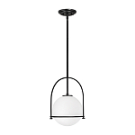 Подвесной светильник с белым плафоном в форме шара в арочной подвеске Hinkley варинант исполнения - 1 | Loft Concept в Ростове-на-Дону