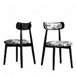 Стул обеденный деревянный с цветочной обивкой Foshan Chair варинант исполнения - 1 | Loft Concept в Ростове-на-Дону