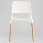 Пластиковый стул на ножках из массива бука Ferret White варинант исполнения - 3 | Loft Concept в Ростове-на-Дону