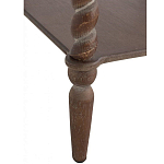 Приставной столик деревянный с резными ножками и нижней полкой Vintage Side Table Brown Wood варинант исполнения - 4 | Loft Concept в Ростове-на-Дону