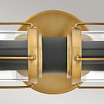 Бра для ванных комнат горизонтальное с 2-мя прозрачным цилиндрическим плафонами на круглом основании Hinkley варинант исполнения - 3 | Loft Concept в Ростове-на-Дону