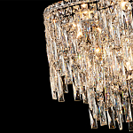 Люстра подвесная с хрустальными подвесками и металлическим основанием цвета Хром Ludivine Lighting варинант исполнения - 5 | Loft Concept в Ростове-на-Дону