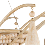 Люстра из деревянных бусин с подвесками в виде капель Wooden Beads варинант исполнения - 3 | Loft Concept в Ростове-на-Дону