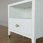 Прикроватная тумбочка с полкой Elsa Dreams White варинант исполнения - 3 | Loft Concept в Ростове-на-Дону