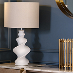 Настольная лампа с кремовым абажуром на спиралевидном основании Spun варинант исполнения - 1 | Loft Concept в Ростове-на-Дону