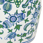 Ваза с зелено-голубым цветочным узором на белом фоне 61 см Blue & White Ornament варинант исполнения - 2 | Loft Concept в Ростове-на-Дону