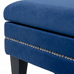 Мягкая банкетка на черных ножках с зоной для хранения Casket Blue варинант исполнения - 3 | Loft Concept в Ростове-на-Дону