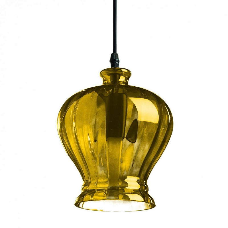   Geometry Glass Amber Bell Pendant  (Amber)  -- | Loft Concept 