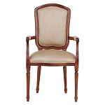 Стул с подлокотниками из натурального бука бежевый Solid Luxury варинант исполнения - 1 | Loft Concept в Ростове-на-Дону