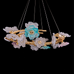 Люстра круглая на золотом каркасе с цветочным декором Miscellaneous herbs варинант исполнения - 2 | Loft Concept в Ростове-на-Дону