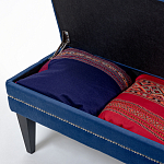 Мягкая банкетка на черных ножках с зоной для хранения Casket Blue варинант исполнения - 4 | Loft Concept в Ростове-на-Дону