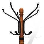 Вешалка напольная деревянная с черными металлическими крючками Noble Branches варинант исполнения - 2 | Loft Concept в Ростове-на-Дону