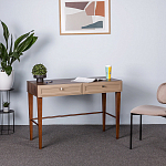 Стол письменный из массива бука с 2-мя ящиками бежевый Wenge Light варинант исполнения - 4 | Loft Concept в Ростове-на-Дону