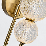 Бра цвета латунь с 6-ю рифлеными плафонами шаровидной формы Alora варинант исполнения - 3 | Loft Concept в Ростове-на-Дону