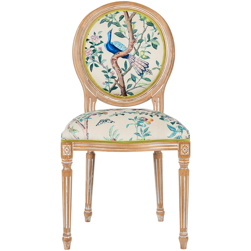           Beige Green Chinoiserie Blue Bird Chair     -- | Loft Concept 