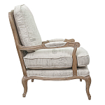 Кресло со спинкой из ротанга Ellie Rattan Armchair beige print flax варинант исполнения - 1 | Loft Concept в Ростове-на-Дону