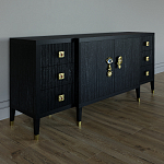 Большой Комод-буфет Elsa Dreams Black с ящиками варинант исполнения - 4 | Loft Concept в Ростове-на-Дону