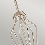 Люстра цвета никель с 6-ю рифлеными стеклянными плафонами и изогнутым каркасом Kichler варинант исполнения - 5 | Loft Concept в Ростове-на-Дону