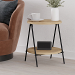 Стол приставной с 2-мя круглыми столешницами из дерева ESSEL OAK варинант исполнения - 7 | Loft Concept в Ростове-на-Дону