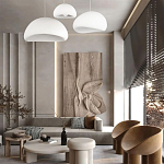 Подвесной светильник с куполообразным белым фактурным абажуром Sergey Makhno варинант исполнения - 7 | Loft Concept в Ростове-на-Дону