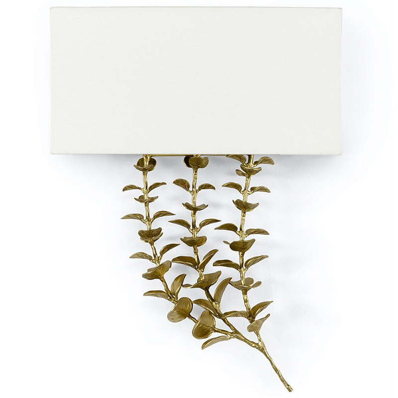  Brass Eucalyptus Branches Lampshade Wall Lamp    -- | Loft Concept 