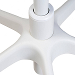 Стул с мягкой синей обивкой из велюра и подъемно-поворотным механизмом на белых колесиках Harper Blue and White варинант исполнения - 6 | Loft Concept в Ростове-на-Дону