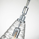 Подвесной светильник с прозрачным рельефным стеклянным плафоном в форме конуса Feiss варинант исполнения - 5 | Loft Concept в Ростове-на-Дону