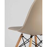 Пластиковый стул на ножках из массива бука Eames Beige варинант исполнения - 3 | Loft Concept в Ростове-на-Дону