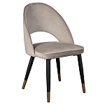 Стул велюровый серо-бежевый Schelde Gray Beige варинант исполнения - 2 | Loft Concept в Ростове-на-Дону