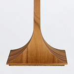 Настольная лампа со скошенным конусовидным абажуром и фигурной ножкой в цвете тик Accord Lighting варинант исполнения - 5 | Loft Concept в Ростове-на-Дону