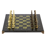 Шахматы Ренессанс из бронзы с доской из натурального камня Змеевик Decorative Thematic Chess варинант исполнения - 1 | Loft Concept в Ростове-на-Дону