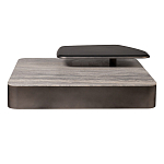 Столик журнальный квадратный  с полкой Sculptural Marble Accent с мрамором  варинант исполнения - 1 | Loft Concept в Ростове-на-Дону